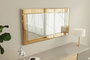 Hanah Home Espejo Pierre - Bronce, Blanco